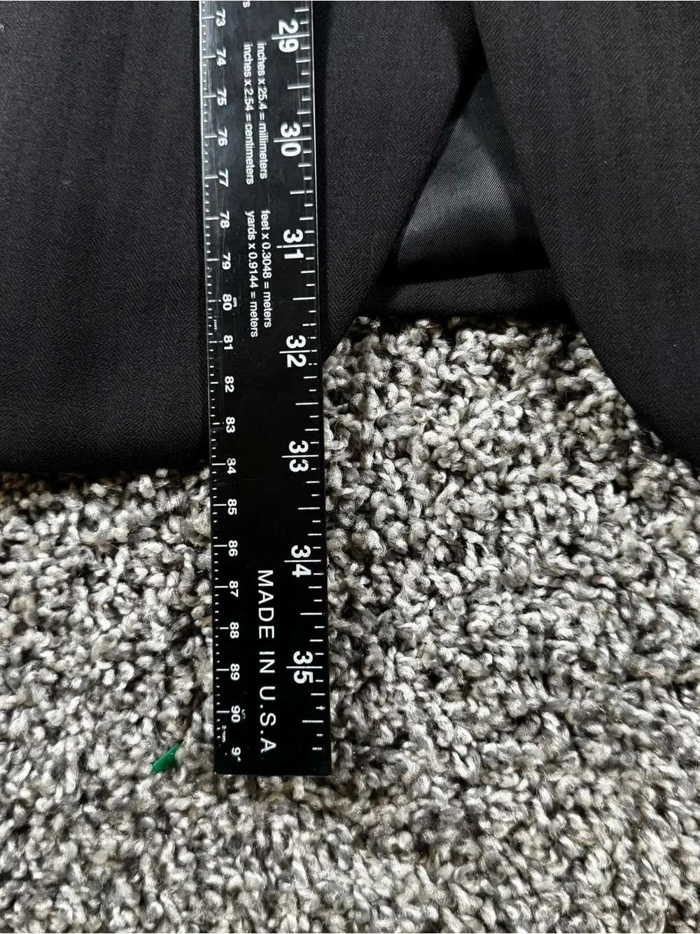 Jos A Bank Signature 2-Piece Suit 42R 36x32 Black Stripe Wool Pleated Cuffed